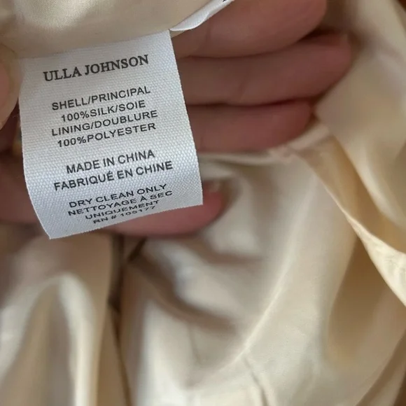 Ulla Johnson Rosaria Silk Balloon Sleeve Dress